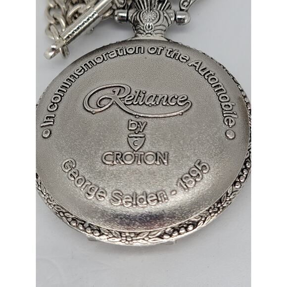 George Selden 1895 Commemoration of The Automobile Pocket Watch Silver Finish - Picture 2 of 4
